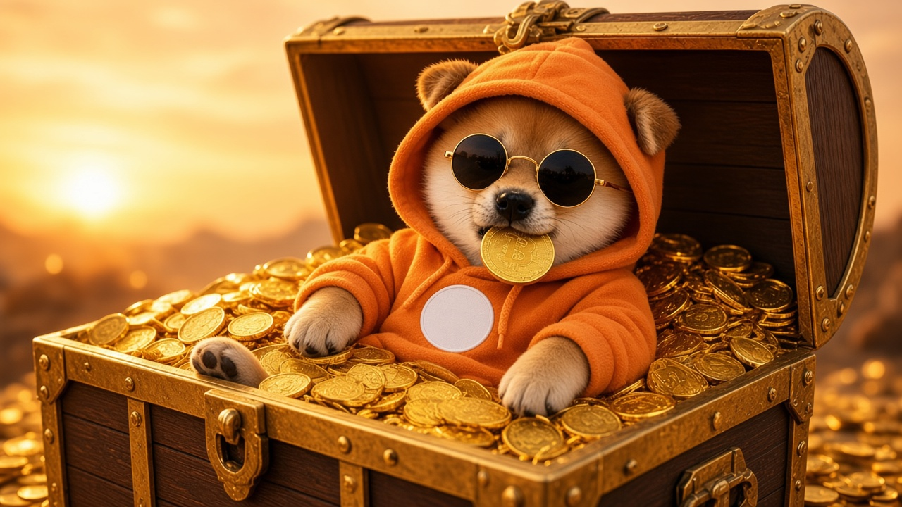 Bitcoin Toddler in a treasure chest